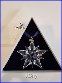 Nib 2001 Swarovski Annual Christmas Ornament Snowflake Star Large