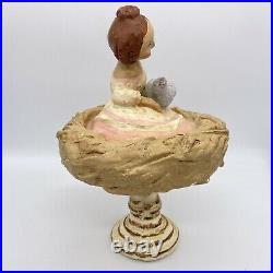 Nicole sayre girl in nest holding bird large 10 AS IS Easter