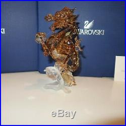Noble Dragon, Small Chinese Golden Crystal 2016 Swarovski Designer Signed 540524