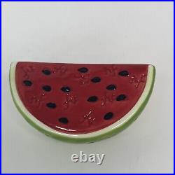Nora Fleming Mini Watermelon Slice Retired initials 3 summer plate charm