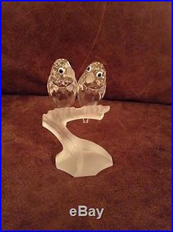 Original Swarovski Crystal Figurine-1987 SCS Love Birds-1st Membership, Hi Grade