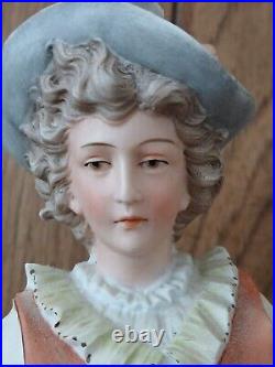 Pair Vintage Carl Schneider French Couple With Deer & Dog Statuettes