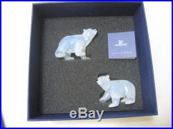 Pair of Swarovski Crystal Bears Figurine In Original Box