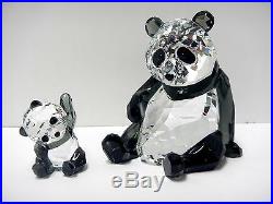 Panda Mother With Baby Bear Set Swarovski Crystal 2015 Swarovski 5063690