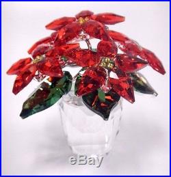 Poinsettia Large Holiday Plant 2017 Christmas Xmas Swarovski Crystal #5291024