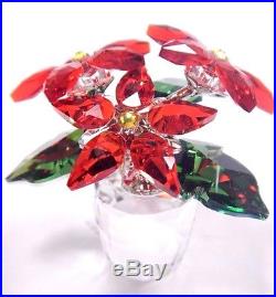 Poinsettia Small Holiday Plant 2017 Christmas Xmas Swarovski Crystal #5291023