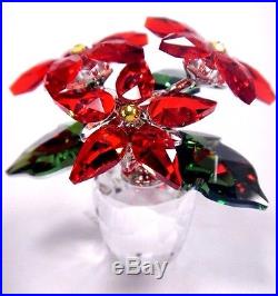 Poinsettia Small Holiday Plant 2017 Christmas Xmas Swarovski Crystal #5291023