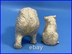 Polar Bear Figurines Mother Bear Baby Bear Germany 1950s Vintage
