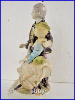 Porcelain Victorian Lovers Couple Made in Italy EUC Unique & Desirable