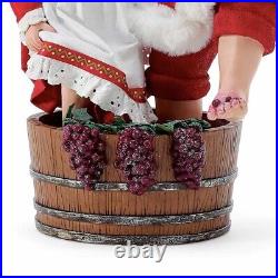 Possible Dreams Santa and Mrs. Claus Grape Stomping Christmas Figurine 6010649 Possible Dreams Santa and Mrs. Claus Grape Stomping Christmas Figurine 6010649