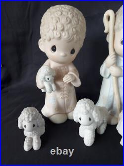 Precious Moments- Come Let Us Adore Him 9-pc Set 9-10 Tall Nativity Set #104523
