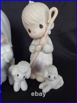 Precious Moments- Come Let Us Adore Him 9-pc Set 9-10 Tall Nativity Set #104523