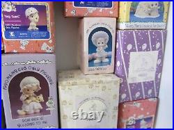 Precious Moments Lot of 27 Member Figurines 90s era Porcelain collection