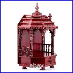 Premium Hand Made Large Rosewood Wooden Symbolic God House Indian Mandir Temple