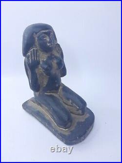 RARE ANCIENT ANTIQUE STONE Egyptian Queen Pharaonic Statue 1452 Bc