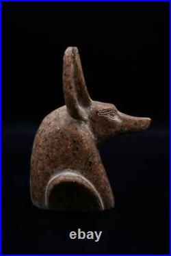 RARE ANCIENT EGYPTIAN STATUE Anubis Head Made from Granite Stone