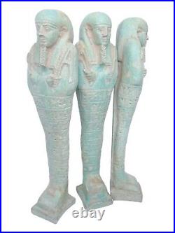 RARE ANTIQUE ANCIENT EGYPTIAN 3 Ushabti Servant Minions Dead Mummy 1680 Bc