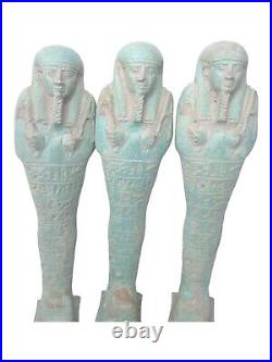 RARE ANTIQUE ANCIENT EGYPTIAN 3 Ushabti Servant Minions Dead Mummy 1680 Bc