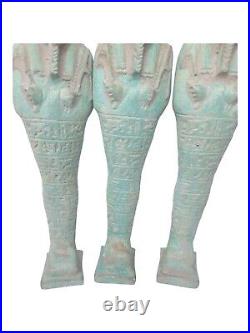 RARE ANTIQUE ANCIENT EGYPTIAN 3 Ushabti Servant Minions Dead Mummy 1680 Bc