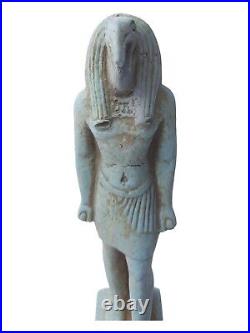 RARE ANTIQUE ANCIENT EGYPTIAN Statue Stone God Thoth Good Hieroglyphic