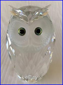 RARE Beautiful Retired Swarovski Crystal GIANT Owl Figurine Free Shipping