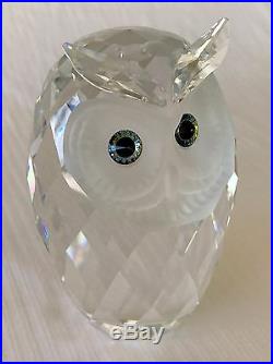 RARE Beautiful Retired Swarovski Crystal GIANT Owl Figurine Free Shipping