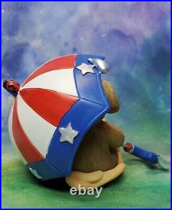 RARE Enesco Charming Tails Let Freedom Reign Mouse Americana Umbrella 4045257