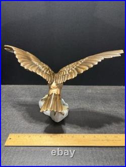 RARE Herend Hungary Large Eagle Natural 24K Gold 11 Wingspan Figurine 5634 MINT