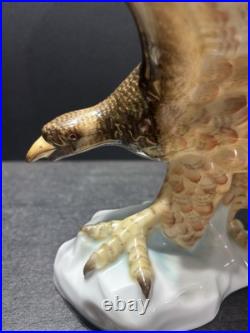 RARE Herend Hungary Large Eagle Natural 24K Gold 11 Wingspan Figurine 5634 MINT