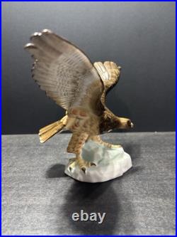 RARE Herend Hungary Large Eagle Natural 24K Gold 11 Wingspan Figurine 5634 MINT