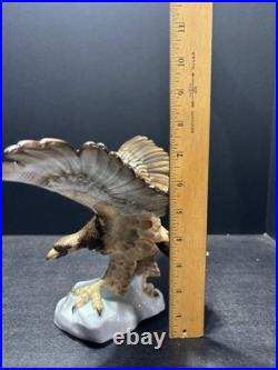 RARE Herend Hungary Large Eagle Natural 24K Gold 11 Wingspan Figurine 5634 MINT