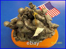 RARE Iwo Jima Memorial Sculpture Vanmark USMC Military War Collectible Figurine