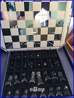 RARE! SWAROVSKI Crystal COMPLETE CHESS SET- Retired Home Decor Perfect Gift