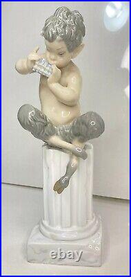 RARE VTG Lladro Porcelain Figurine Satyr With Flute Statue Sculpture 10 SPAIN