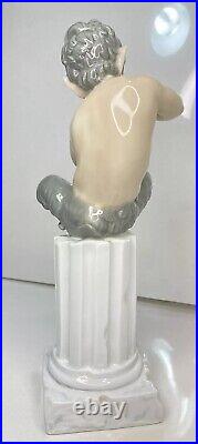 RARE VTG Lladro Porcelain Figurine Satyr With Flute Statue Sculpture 10 SPAIN