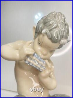 RARE VTG Lladro Porcelain Figurine Satyr With Flute Statue Sculpture 10 SPAIN