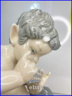 RARE VTG Lladro Porcelain Figurine Satyr With Flute Statue Sculpture 10 SPAIN