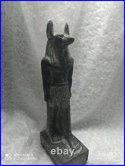 Raer Antique Anubis Ancient Egyptian God of the Afterlife Figurine Granite 22 c