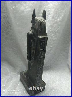 Raer Antique Anubis Ancient Egyptian God of the Afterlife Figurine Granite 22 c