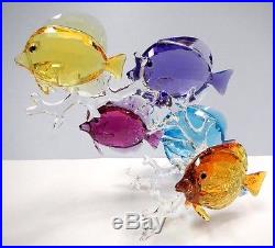 Rainbow Fish Family Sea Life Colorful 2016 Swarovski Crystal #5223195