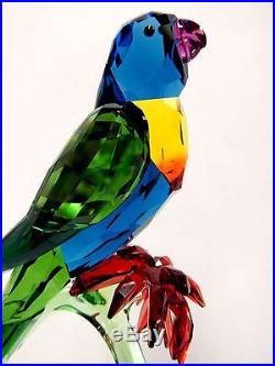 Rainbow Lorikeet Bird On Green Branch 2016 Swarovski Crystal 5136832