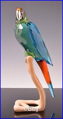 Rare #685824 SWAROVSKI CRYSTAL PARADISE BIRD GREEN MACAW FIGURINE Retired NR