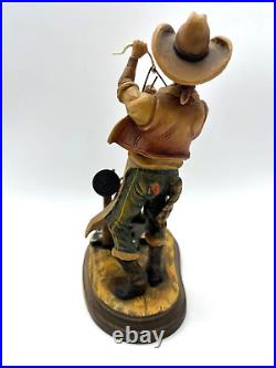 Rare Anri John H Kittelson Hand Carved Painted Camp Fire Cowboy 71/1000