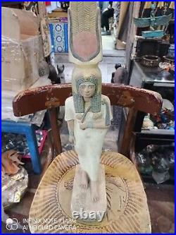Rare Antique Ancient Egyptian Statue Figurine Isis Goddess of the Moon 60 cm