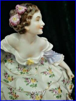 Rare Antique Dresden Volkstedt Porcelain Figure of a Ballet Dancer