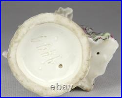 Rare Antique FRENCH WOMAN FLOWER SELLER IN HAT PORCELAIN FIGURINE Height 12 CM