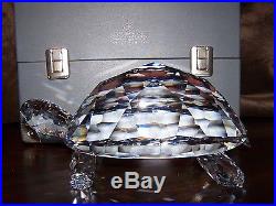 Rare Collectible Giant 8 pound Swarovski Crystal Turtle