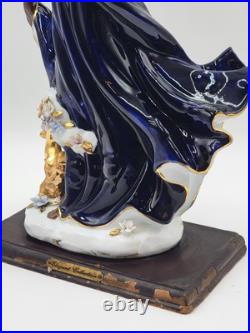 Rare Elegant Collection Porcelain Black Flower Girl Cobalt Blue sculpture 17 Rare Elegant Collection Porcelain Black Flower Girl Cobalt Blue sculpture 17