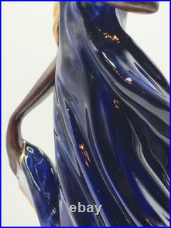 Rare Elegant Collection Porcelain Black Flower Girl Cobalt Blue sculpture 17 Rare Elegant Collection Porcelain Black Flower Girl Cobalt Blue sculpture 17