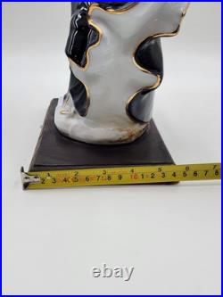 Rare Elegant Collection Porcelain Black Flower Girl Cobalt Blue sculpture 17 Rare Elegant Collection Porcelain Black Flower Girl Cobalt Blue sculpture 17